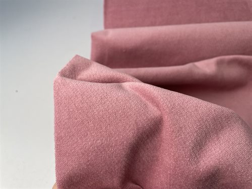 Vævet velour - blød og strækbar i rosa