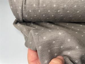 Undertøjsuld - interlock strikket i blid nougat med lille mønster