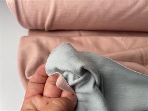 Undertøjsuld - rosa uld lyseblå øko bomuld