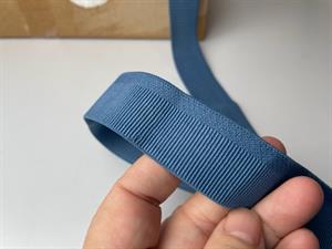 Luksus elastik - lækker blå med riller, 30 mm