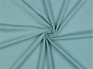 Bomuldsjersey - mørk aqua, økologisk