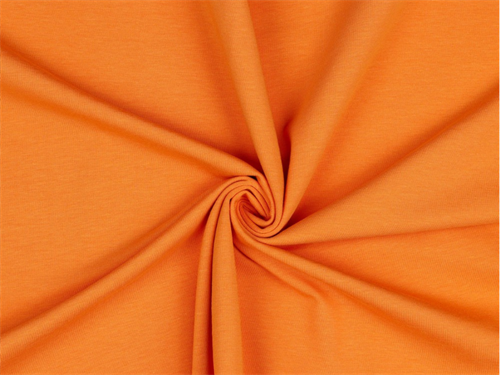 Bomuldsjersey - lys orange, økologisk