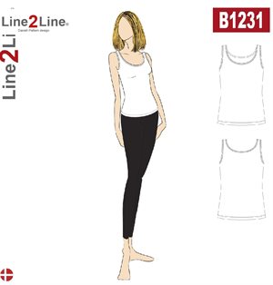 Line2Line snitmønster - B1231 Tank top