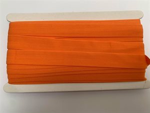 Mat elastisk skråbånd/ foldeelastik - gulerods orange