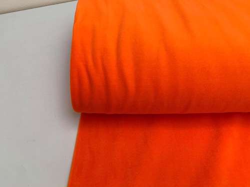 Bomuldsvelour - intens orange