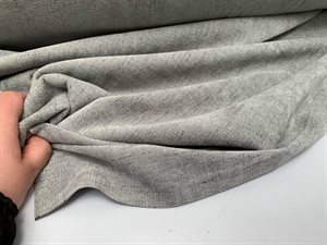 Møbelstof - chenille / velourlook i blid grå