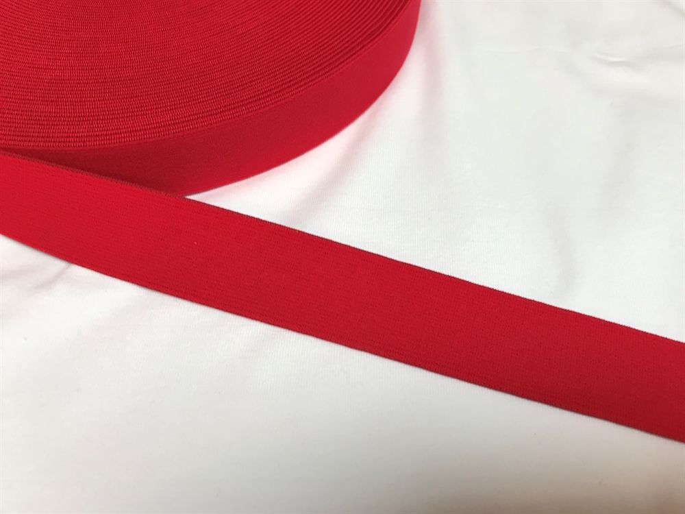 Putte ørn global Blød elastik - velegnet til undertøj, 2,5 cm - rød