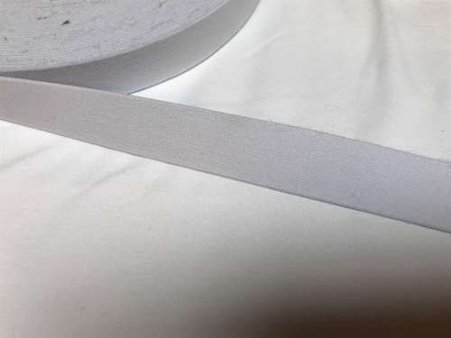 Blød elastik - velegnet til undertøj 2,5 cm, hvid