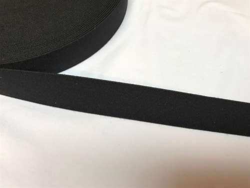 Blød elastik - velegnet til undertøj, 2,5 cm - ensfarvet, sort