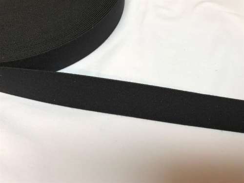 Blød elastik - velegnet til undertøj 2,5 cm, sort