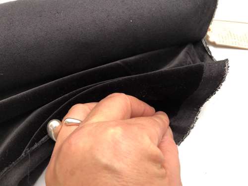 Vævet velour - kul sort