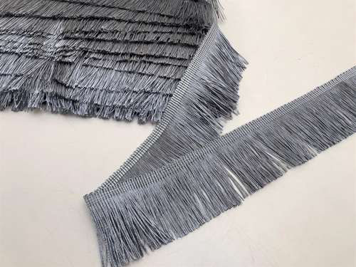 Frynser - silver grey blue ish, 5 cm