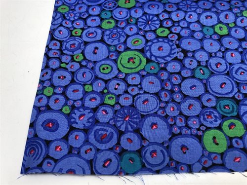 Patchwork stof - Kaffe Fassett button mosaic, blueberry