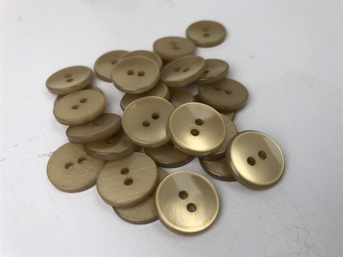 PU knap 15mm - mat guld look