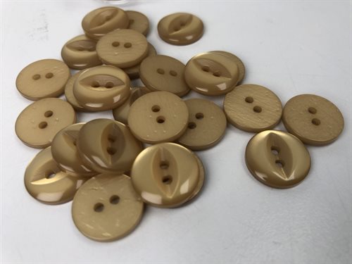 PU knap 15mm - mat gold look