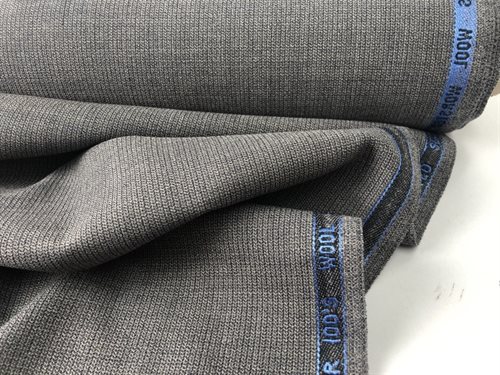 Beklædningsuld - småternet i grå / blå
