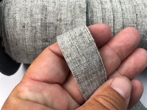 Fast bånd - vævet i grå, 20 mm
