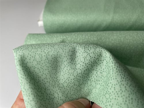 Patchwork stof - basic twist, enkelt prik mønster i blid mint