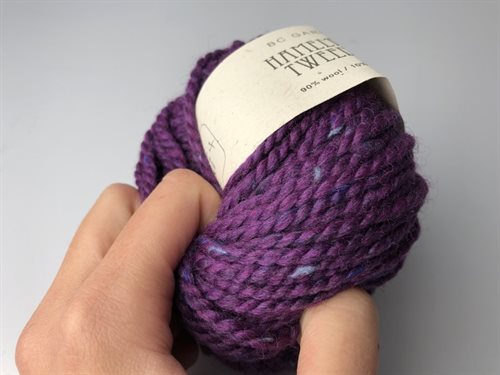 Hamelton tweed 2 gots, lækker uld i plum, 50 g