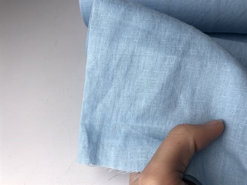 Fastvævet hør - skøn kvalitet i flot pastel blå UDGÅR!