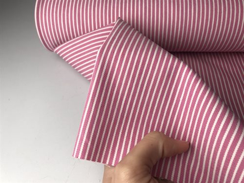 Mælkedrenge stribet denim - fineste striber og lyserød