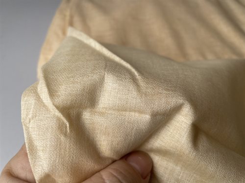 Bomuldsvoile - papertouch blid pastel gul