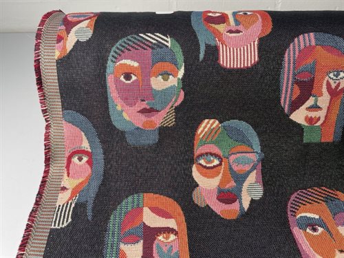 Gobelin - skønt abstrakt kunst ansigt