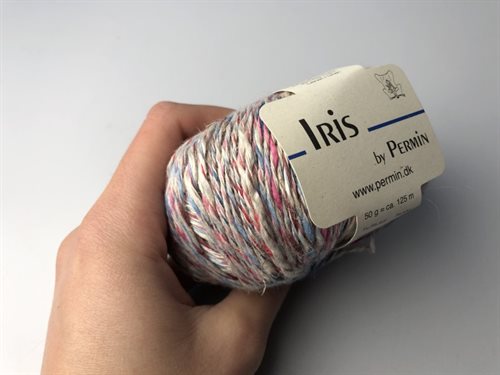 Iris by Permin - viscose/bomuld og hør i lyserød/blå