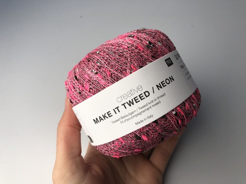 Creative make tweed /neon garn - lækker neon pink