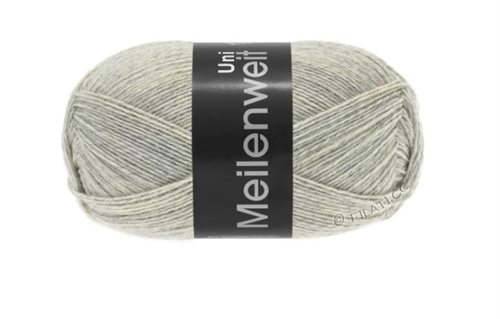 Meilenweit virgin wool / polyamid - i en flot lys grå melange