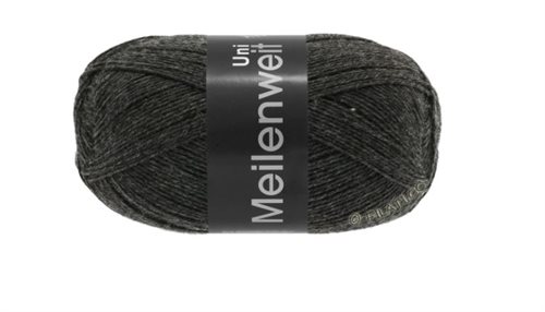 Meilenweit virgin wool / polyamid - i en flot mørkegrå melange