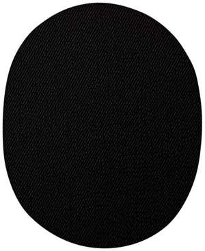 Denimlap til påstrygning - sort, oval 12 x 9,5 cm, 2 stk.