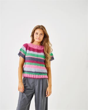 Bella by Permin - raglanbluse i striber