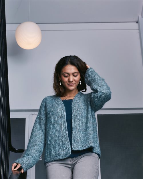 Kamma & Angel by Permin - cardigan med perlestrik