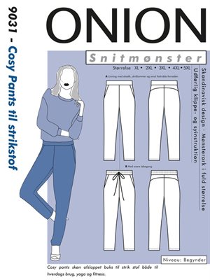 ONION - cosy pants til strikstof, pluspige størrelse