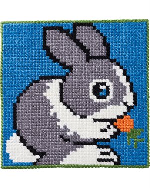 Broderi kit - nuttet kanin