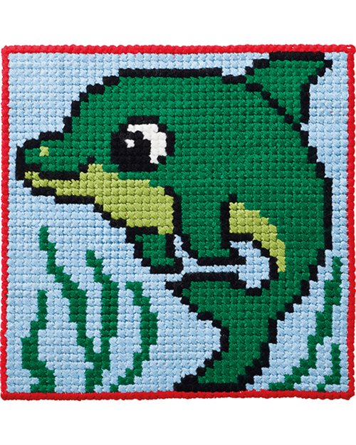 Broderi kit - sød delfin