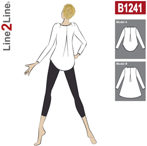 Line2Line snitmønster - B1241 Bluse med wienerlæg i ryggen