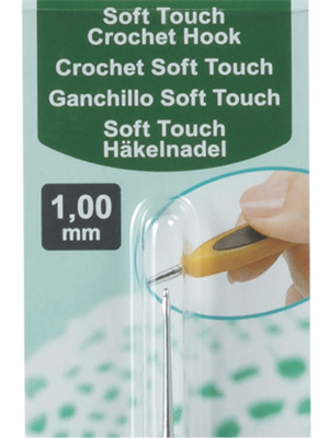 Hæklenål - soft touch, 1 mm