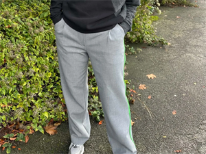 Bengalin lignende buksestof - grey melange