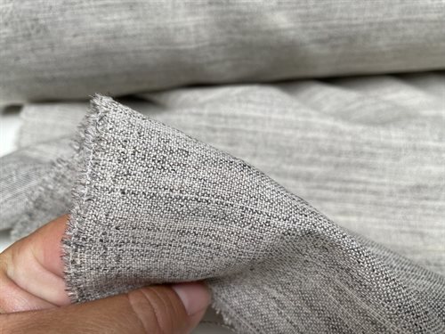 Gardinstof - rustik hør / polyester kvalitet til gardiner