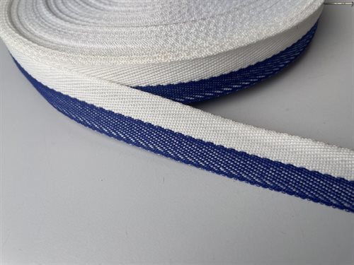 Bændelbånd - blå og hvid stribe