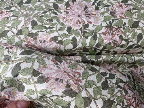 Patchwork stof - Morris & Co, honeysuckle, green