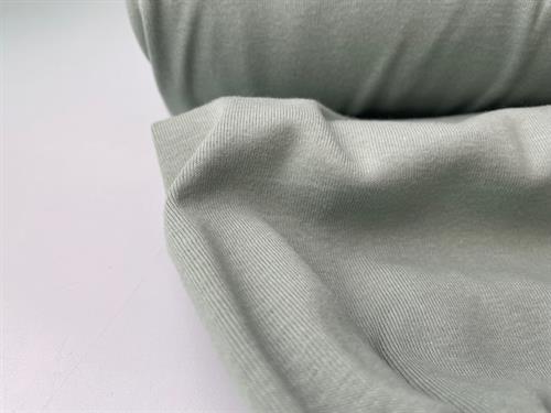 Bomuldsinterlock - dusty mint