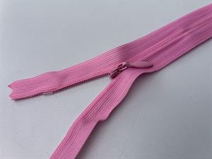 Usynlig / skjult lynlås - 25 cm, bubblegum