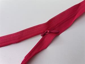 Usynlig / skjult lynlås - 25 cm, fuchsia