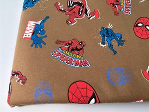 Isoli - mørk beige med spiderman og marvel print, 1 meter