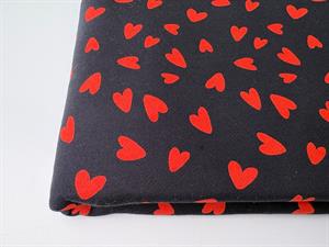 Isoli - mørk marine med større røde hjerter, 1 meter