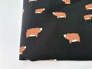 Isoli - sort med nuttet bjørn, 1 meter