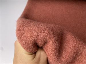 Kogt uld bouclé - fantastisk kvalitet i rose